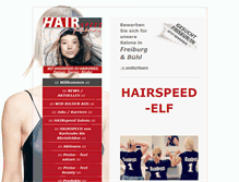 Tablet Screenshot of hairspeed.de